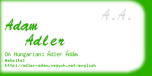 adam adler business card