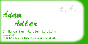 adam adler business card